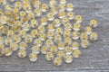 7mm Clear with Gold Heart Star Moon Acrylic Symbol Beads