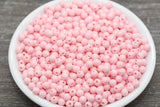5mm Baby Pink Gumball Beads, Pink Round Acrylic Loose Beads, Plastic Round Bubblegum Beads, Smooth Round Beads #860