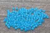 4mm Blue Round Beads, Translucent Blue Round Gumball Beads, Round Spacer Beads, Bubblegum Beads, Plastic Round Smooth Bead #849