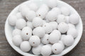 14mm Matte White Acrylic Gumball Beads