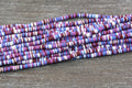 4mm multicolored heishi beads for bracelets and DIY jewelry