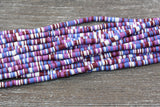 4mm multicolored heishi beads for bracelets and DIY jewelry