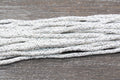 4mm white with black speckled heishi beads for bracelets and DIY jewelry
