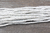 4mm white with black speckled heishi beads for bracelets and DIY jewelry