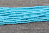 4mm blue speckled heishi beads for bracelets and DIY jewelry