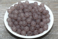 10mm Matte Gray Acrylic Gumball Beads