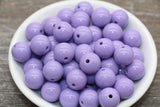 14mm Lavender Gumball Beads, Round Acrylic Loose Beads, Solid Bubblegum Beads, Chunky Beads, Smooth Round Plastic Beads #1651