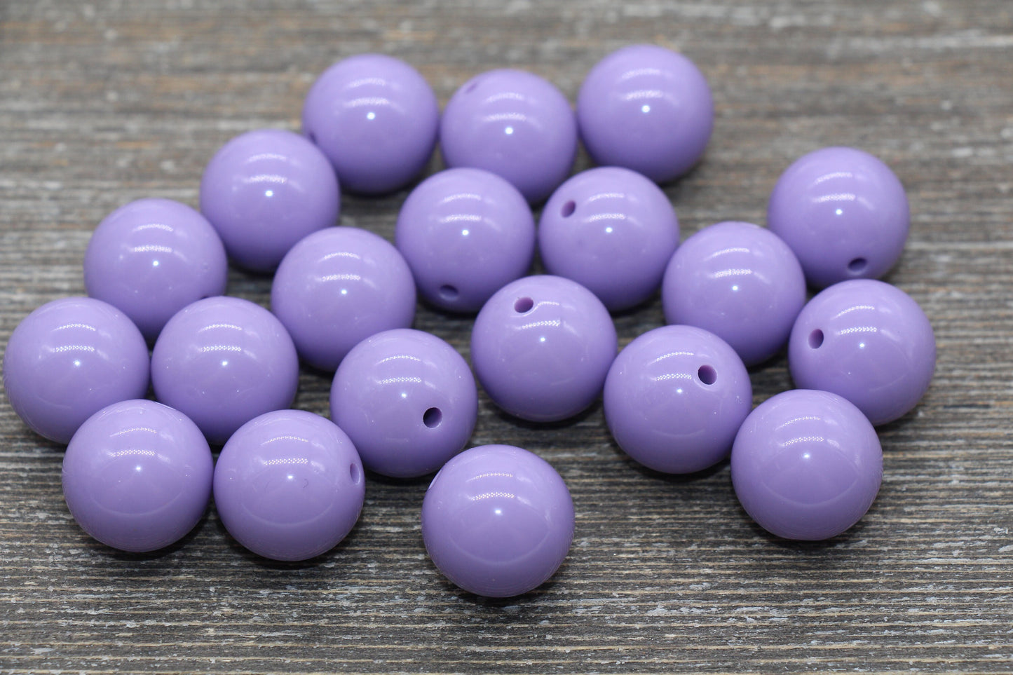 18mm Lavender Gumball Beads, Round Acrylic Loose Beads, Solid Bubblegum Beads, Chunky Beads, Smooth Round Plastic Beads #1653