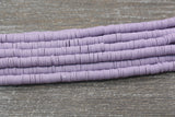 8mm dusty lilac heishi beads for bracelets and DIY jewelry