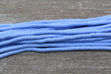 4mm Dusk Blue Heishi Beads, Blue Polymer Clay Disc Beads, African Disc Beads, Vinyl Heishi, Full Strand, Jewelry Making Beads #567
