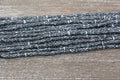 4mm black with white speckled heishi beads for bracelets and DIY jewelry