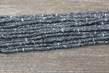 4mm black with white speckled heishi beads for bracelets and DIY jewelry