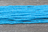 4mm blue speckled heishi beads for bracelets and DIY jewelry
