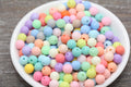 8mm Matte Pastel Multicolor Acrylic Gumball Beads