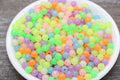 6mm Glow in the Dark Multicolor Acrylic Gumball Beads
