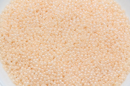 orange 2 mm (12/0) Translucent glass seed beads mix, rocaille rounds