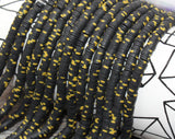 6mm Black Speckled Heishi Beads, Mix Color Polymer Clay Disc Beads, African Disc Beads, Vinyl Heishi, 16 inch Strand #174