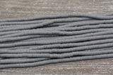 4mm gray heishi beads for bracelets and DIY jewelry