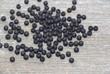 4mm Matte Black Round Beads, Acrylic Gumball Beads, Frosted Black Round Spacer Beads, Bubblegum Beads, Plastic Round Bead #711
