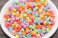 7mm with Gold Heart Star Moon Acrylic Symbol Beads #477