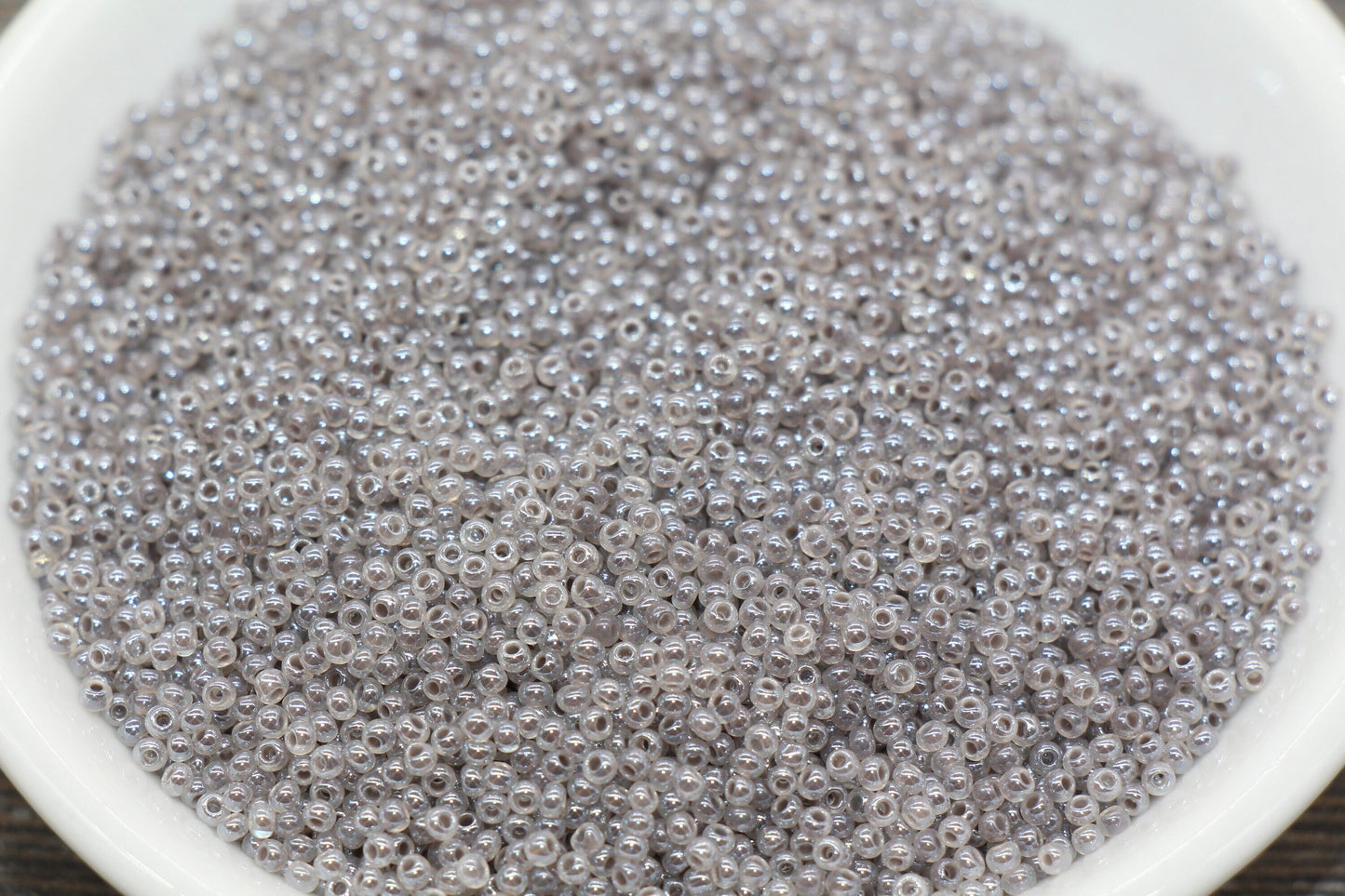 2mm Gray Creamy Seed Beads, 2mm 12/0 Glass Round Seed Beads, Glossy Translucent Seed Beads, Round Beads, Beading Supplies #747