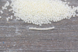 2mm light yellow glossy creamy glass seed beads for bracelets