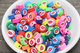 9mm lip kiss polymer clay beads, symbol clay charms for bracelets