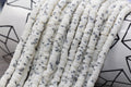 6mm white speckled with gray dots heishi beads for bracelets and DIY jewelry