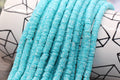 6mm blue speckled heishi beads for bracelets and DIY jewelry