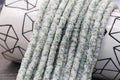 6mm gray speckled heishi beads for bracelets and DIY jewelry