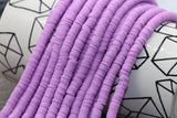 6mm lilac pink heishi beads for bracelets and DIY jewelry