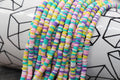 4mm unicorn multicolored rainbow heishi beads for bracelets and DIY jewelry