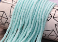 4mm light cyan blue heishi beads for bracelets and DIY jewelry