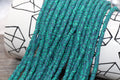 4mm green with black speckled heishi beads for bracelets and DIY jewelry