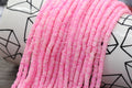 4mm pink speckled heishi beads for bracelets and DIY jewelry