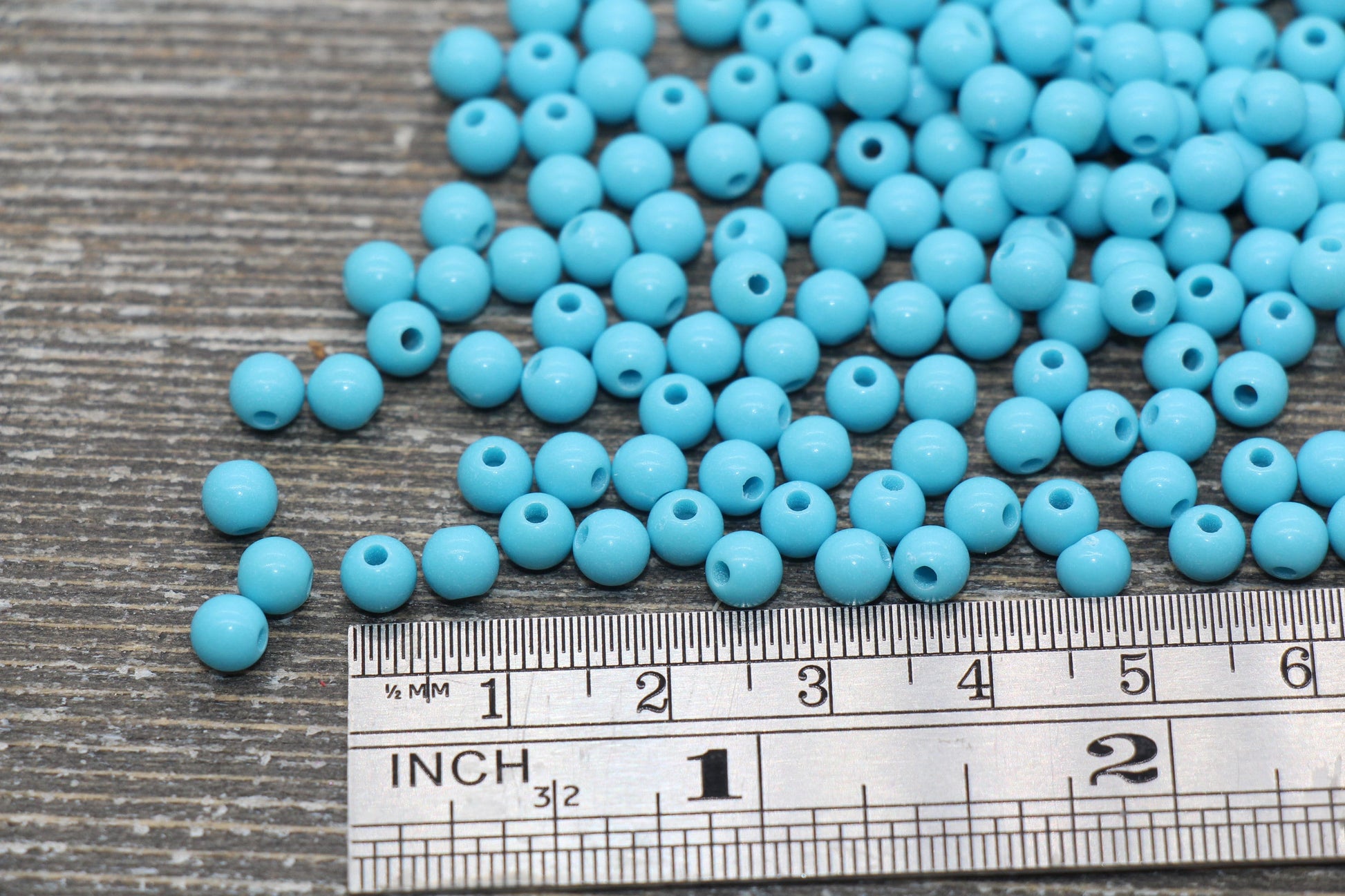 5mm Blue Gumball Beads, Blue Round Acrylic Loose Beads, Plastic Round Bubblegum Beads, Smooth Round Beads #867