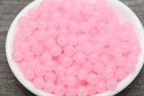 8mm Translucent Pink Acrylic Gumball Beads