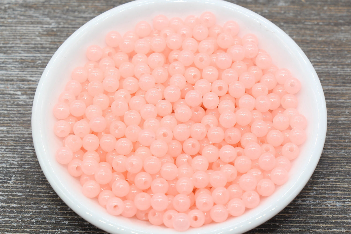 6mm Glow in Dark Pink Gumball Beads, Round Acrylic Loose Beads, Bubblegum Beads, Chunky Beads, Smooth Plastic Round Beads #1329