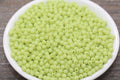 4mm Matte Light Lime Green Acrylic Spacer Beads