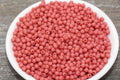 4mm Matte Blush Red Acrylic Spacer Beads