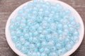 8mm Blue Faceted Acrylic Beads