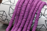8mm deep orchid heishi beads for bracelets and DIY jewelry