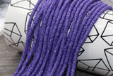 4mm purple with white speckled heishi beads for bracelets and DIY jewelry