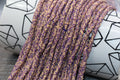 4mm brown with purple speckled heishi beads for bracelets and DIY jewelry