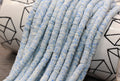6mm white with blue speckled heishi beads for bracelets and DIY jewelry