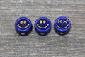 17mm blue facial expression beads, ceramic emoji beads, main photo
