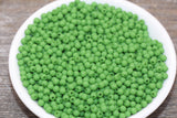 4mm Matte Forest Green Round Beads, Acrylic Gumball Bead, Frosted Green Round Spacer Beads, Bubblegum Beads, Plastic Round Bead #1708