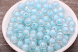 10mm Blue Faceted Round Beads, Blue Acrylic Round Gumball Beads, Bubblegum Beads, Plastic Faceted Round Bead #1725