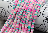 6mm multicolor heishi beads for bracelets and DIY jewelry