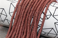 4mm burnt cinnamon heishi beads for bracelets and DIY jewelry